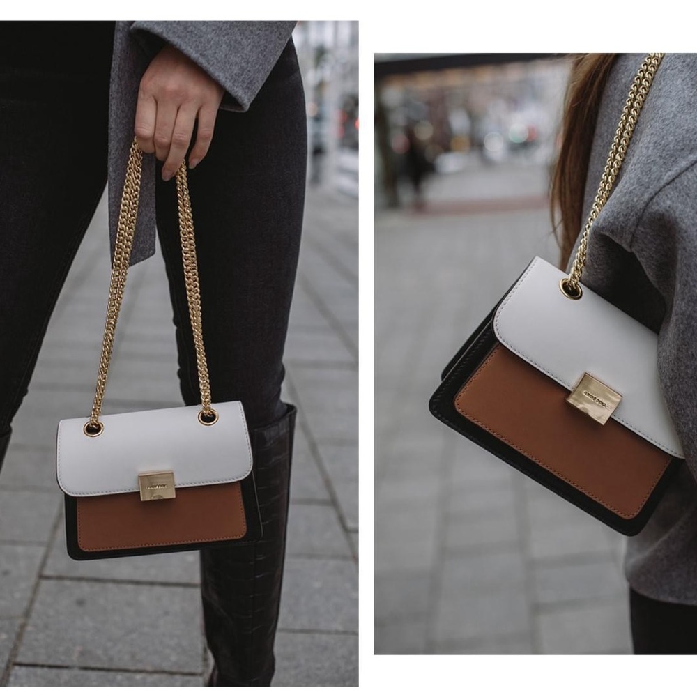 Anine Bing Mini Felix Bag Camel Colorblock - image 7